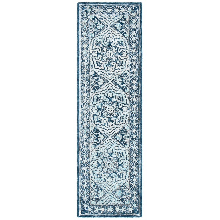 SAFAVIEH Trace TRC507N Handmade Navy / Light Blue Rug Image 1