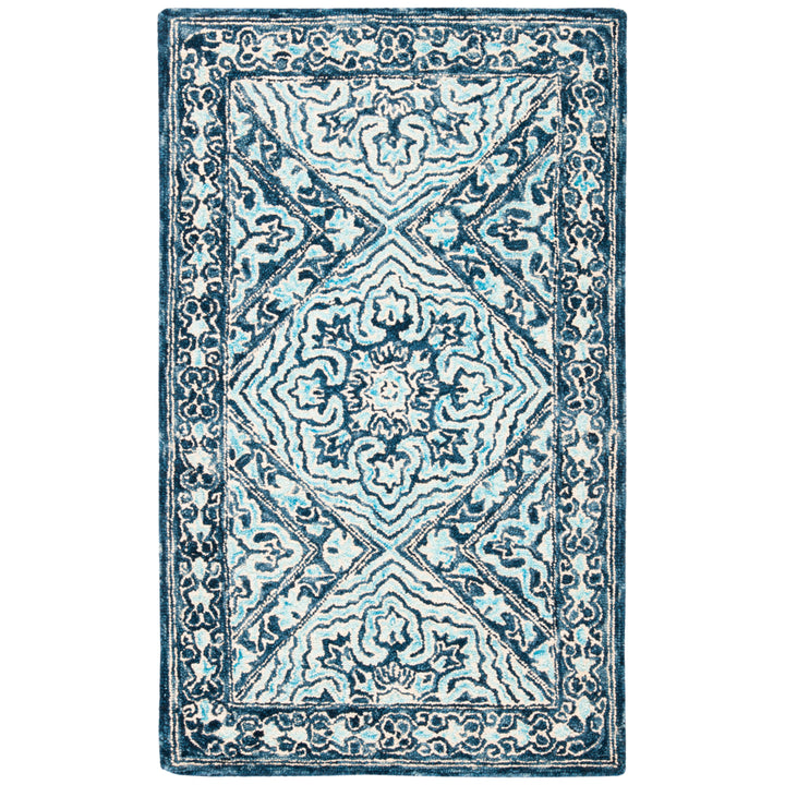 SAFAVIEH Trace TRC507N Handmade Navy / Light Blue Rug Image 6