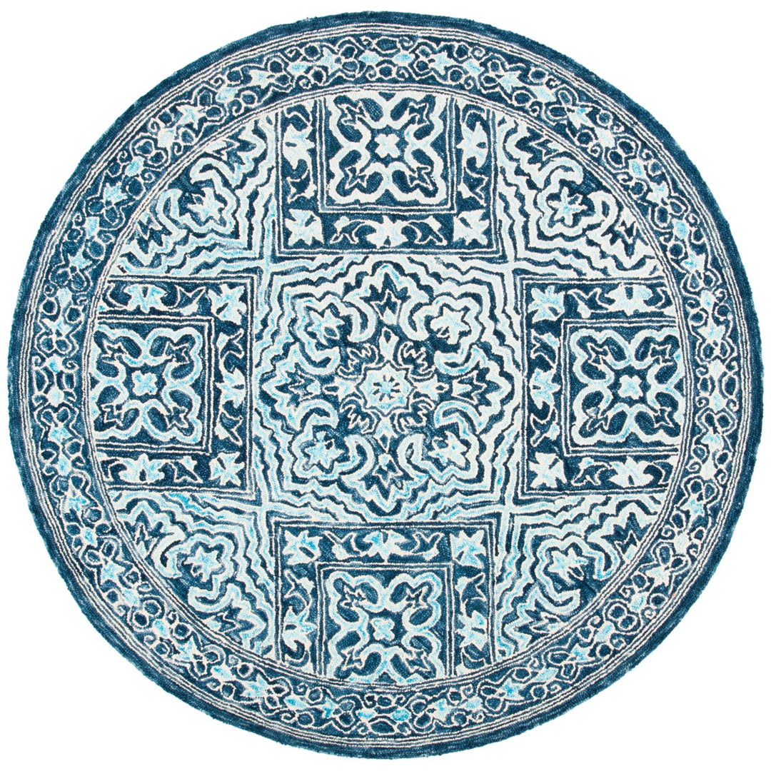 SAFAVIEH Trace TRC507N Handmade Navy / Light Blue Rug Image 8