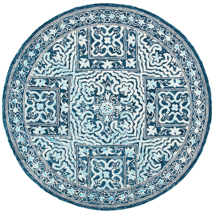 SAFAVIEH Trace TRC507N Handmade Navy / Light Blue Rug Image 1