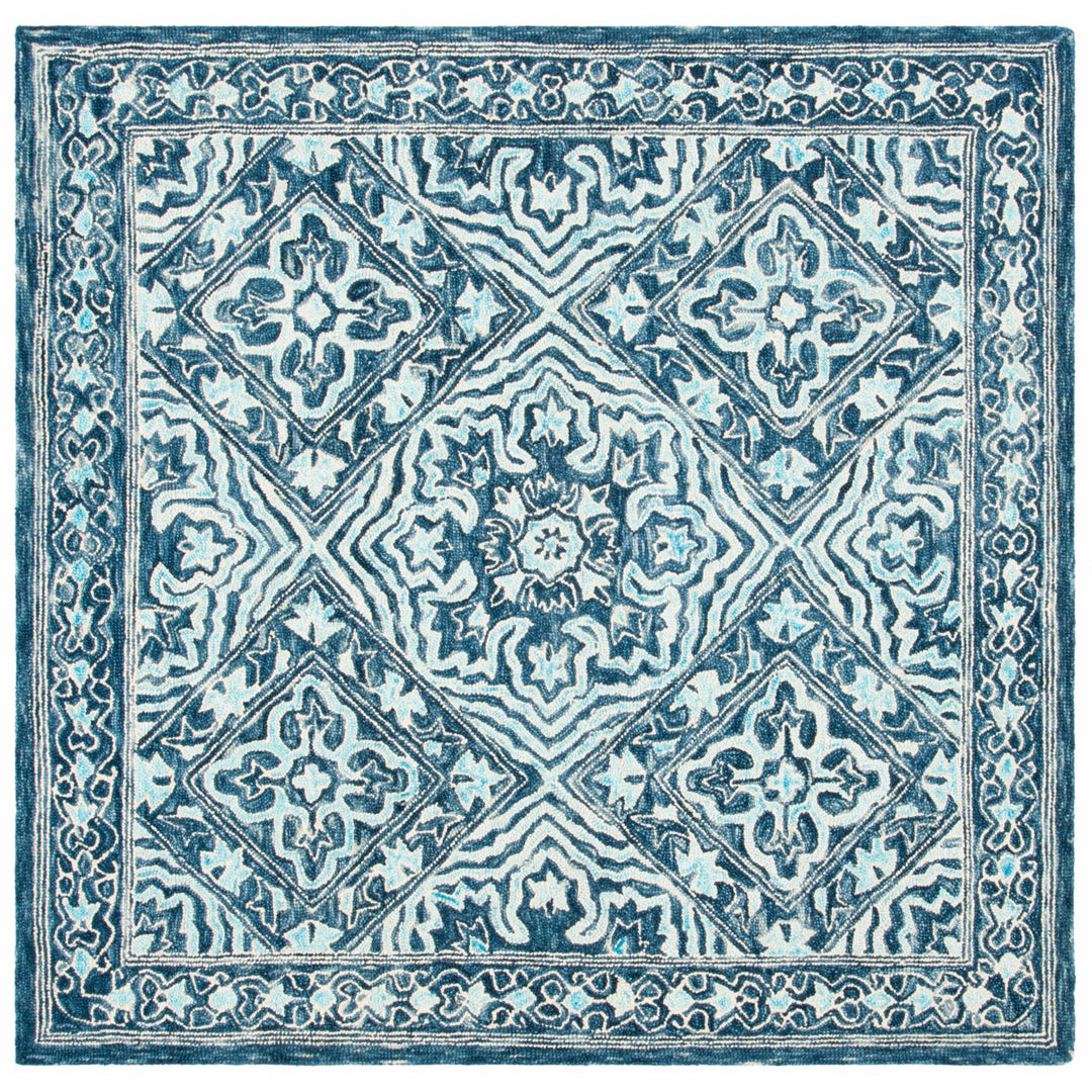 SAFAVIEH Trace TRC507N Handmade Navy / Light Blue Rug Image 1