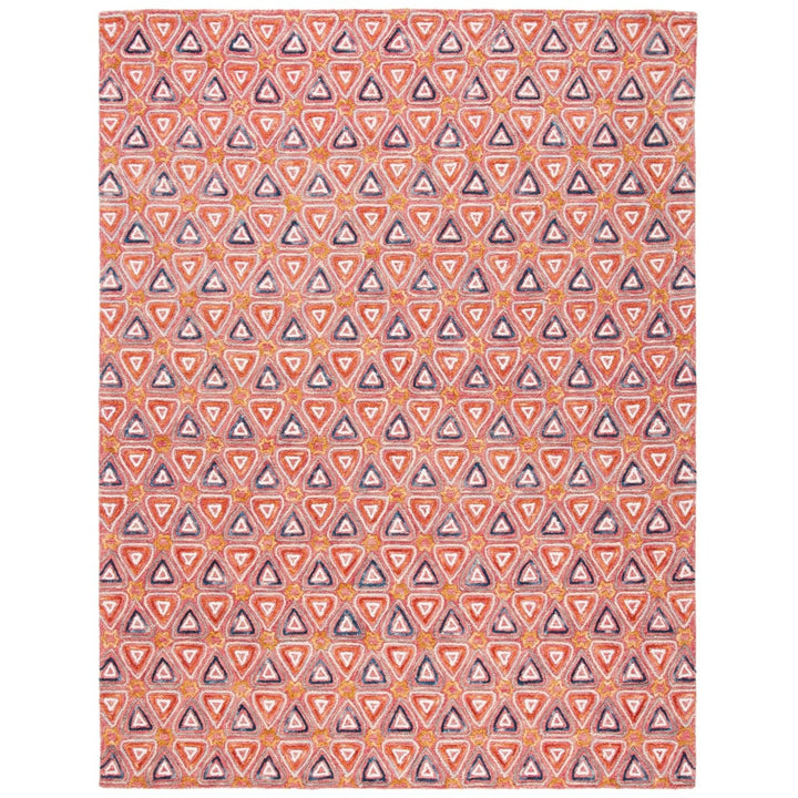 SAFAVIEH Trace Collection TRC514Q Handmade Red / Navy Rug Image 7