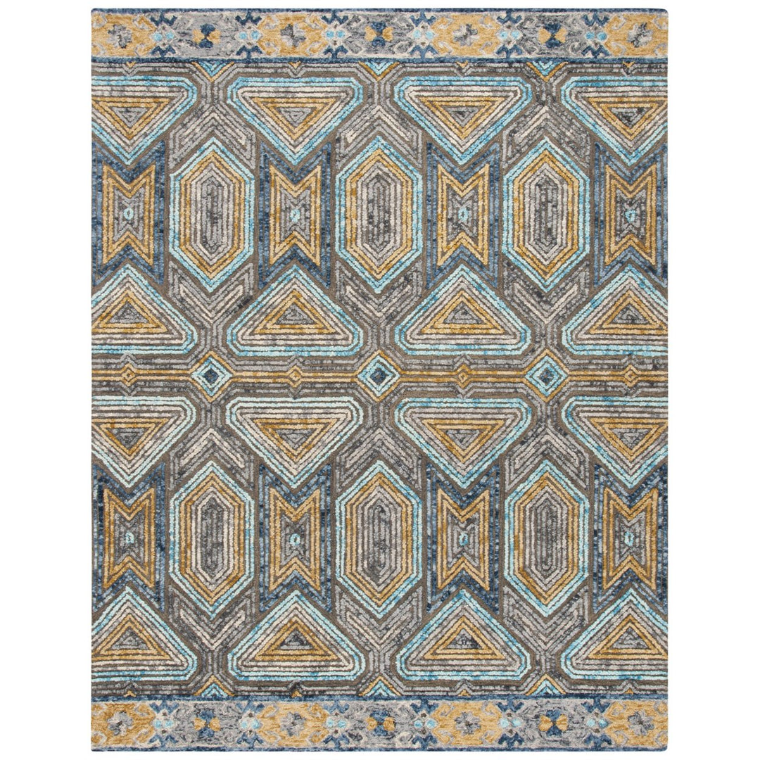 SAFAVIEH Trace TRC518F Handmade Grey / Beige Rug Image 1