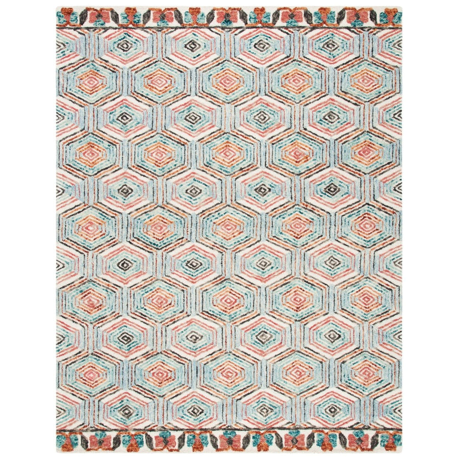 SAFAVIEH Trace TRC522A Handmade Ivory / Light Blue Rug Image 1