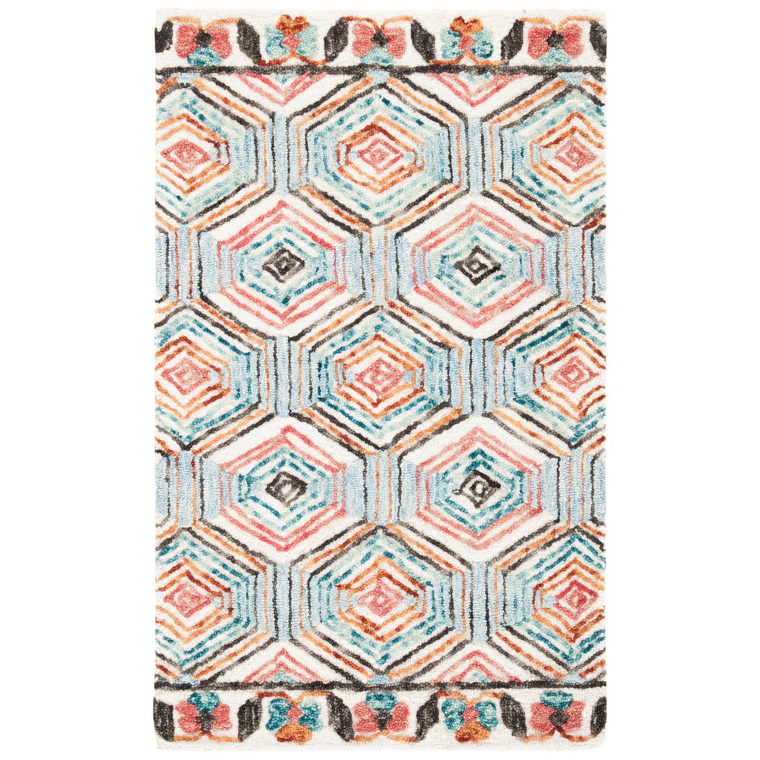 SAFAVIEH Trace TRC522A Handmade Ivory / Light Blue Rug Image 1