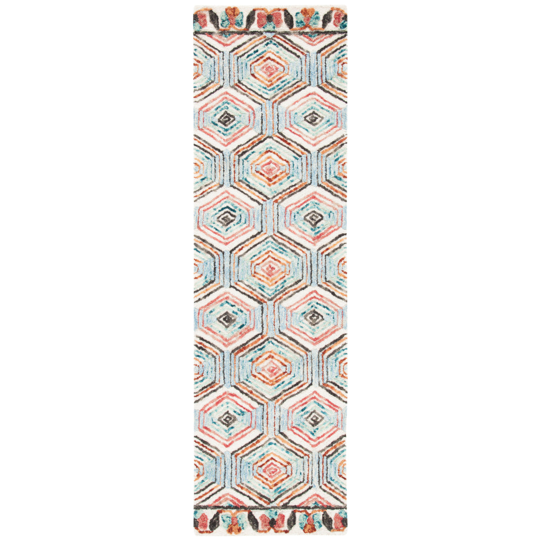 SAFAVIEH Trace TRC522A Handmade Ivory / Light Blue Rug Image 4