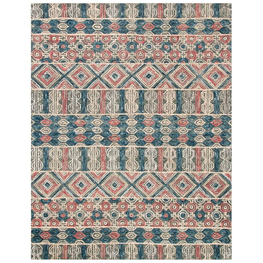 SAFAVIEH Trace Collection TRC516F Handmade Grey/Navy Rug Image 7