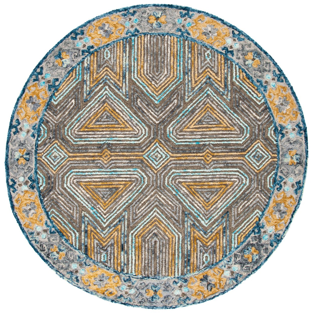 SAFAVIEH Trace TRC518F Handmade Grey / Beige Rug Image 4