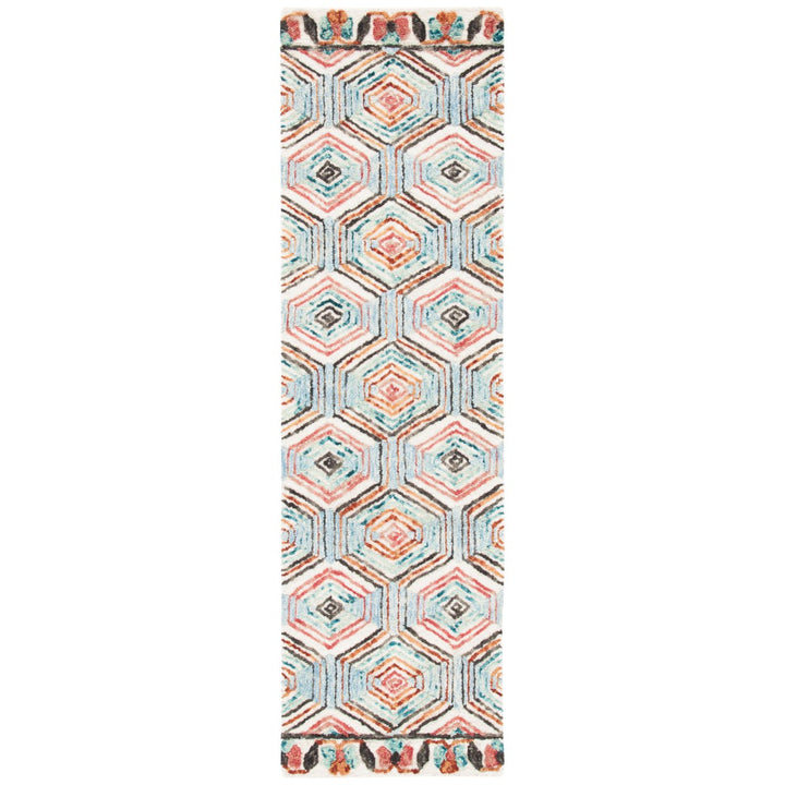 SAFAVIEH Trace TRC522A Handmade Ivory / Light Blue Rug Image 1