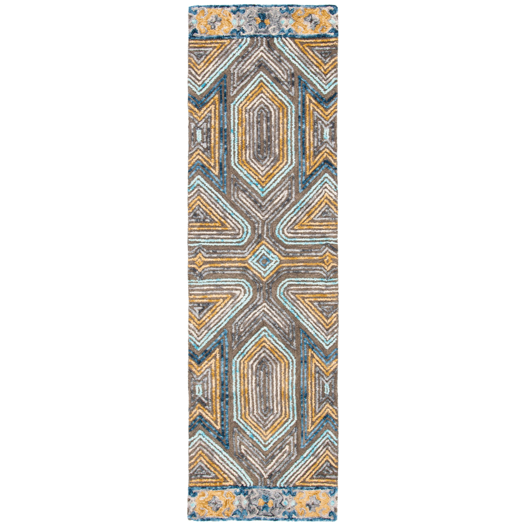 SAFAVIEH Trace TRC518F Handmade Grey / Beige Rug Image 5