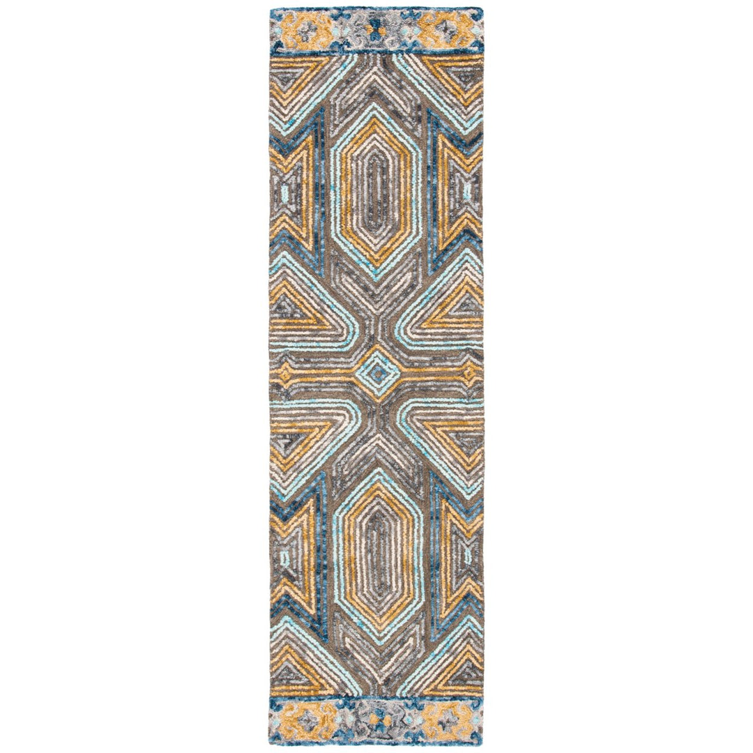 SAFAVIEH Trace TRC518F Handmade Grey / Beige Rug Image 1