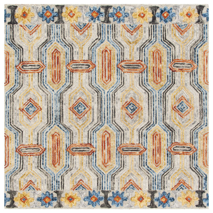 SAFAVIEH Trace Collection TRC515F Handmade Grey/Blue Rug Image 1