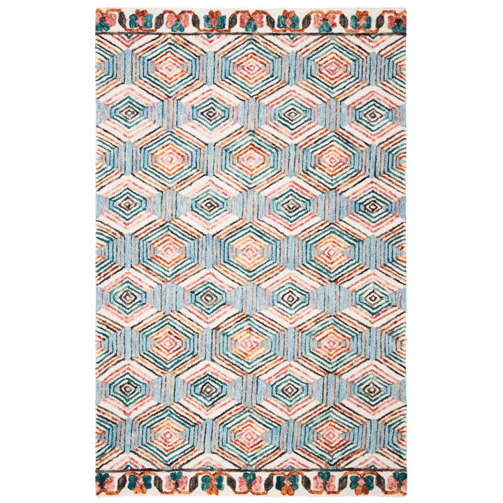 SAFAVIEH Trace TRC522A Handmade Ivory / Light Blue Rug Image 1