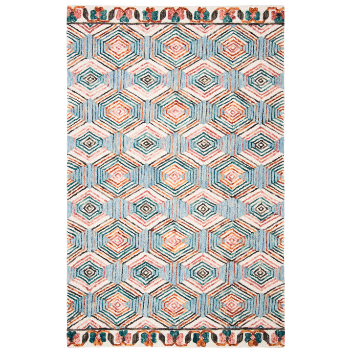 SAFAVIEH Trace TRC522A Handmade Ivory / Light Blue Rug Image 8