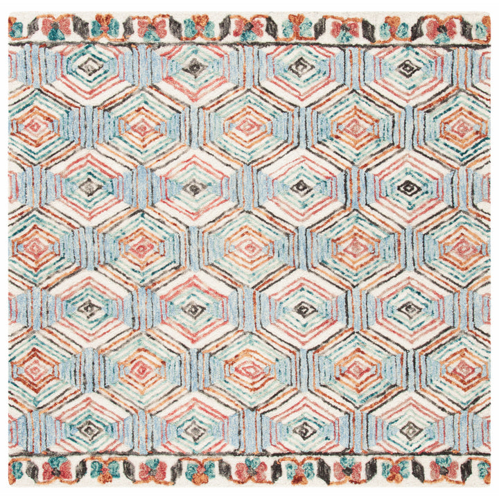 SAFAVIEH Trace TRC522A Handmade Ivory / Light Blue Rug Image 10