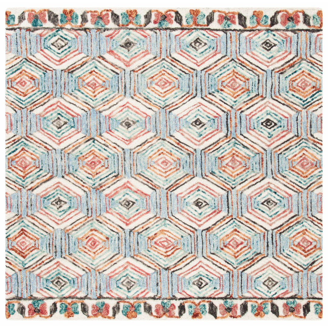 SAFAVIEH Trace TRC522A Handmade Ivory / Light Blue Rug Image 1