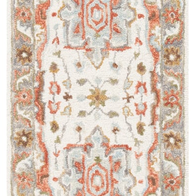 SAFAVIEH Trace Collection TRC523A Handmade Ivory/Red Rug Image 1