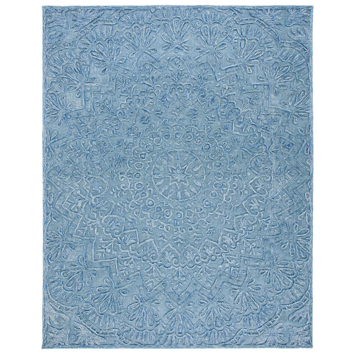 SAFAVIEH Trace Collection TRC601M Blue / Light Green Rug Image 1
