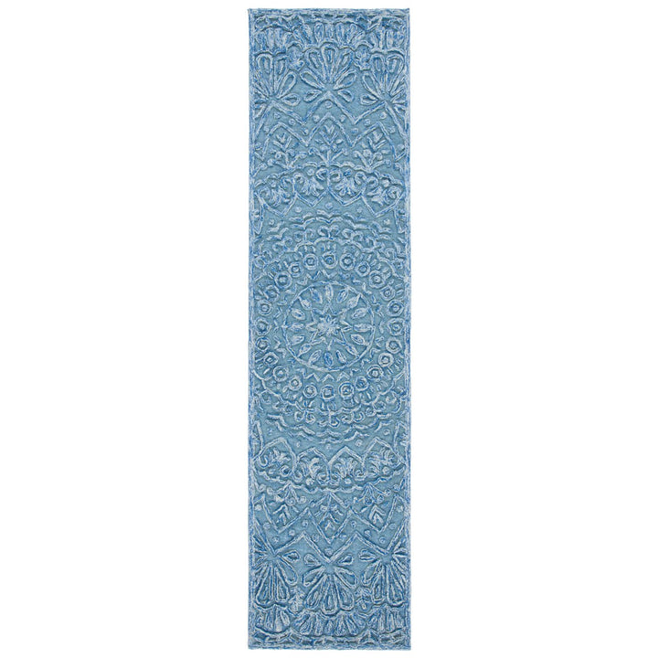 SAFAVIEH Trace Collection TRC601M Blue / Light Green Rug Image 5