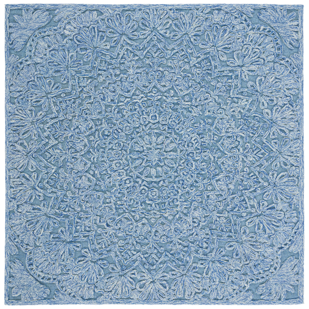 SAFAVIEH Trace Collection TRC601M Blue / Light Green Rug Image 6