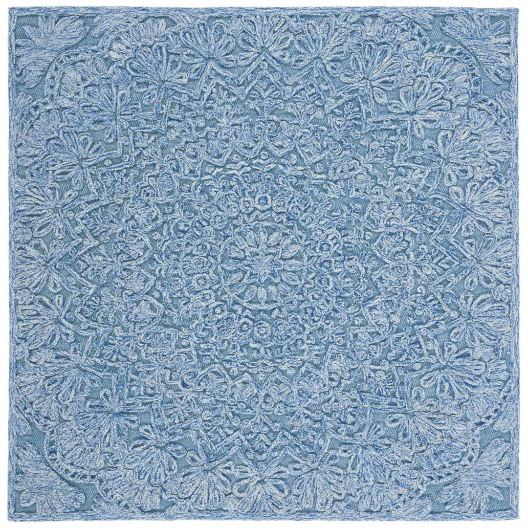SAFAVIEH Trace Collection TRC601M Blue / Light Green Rug Image 1