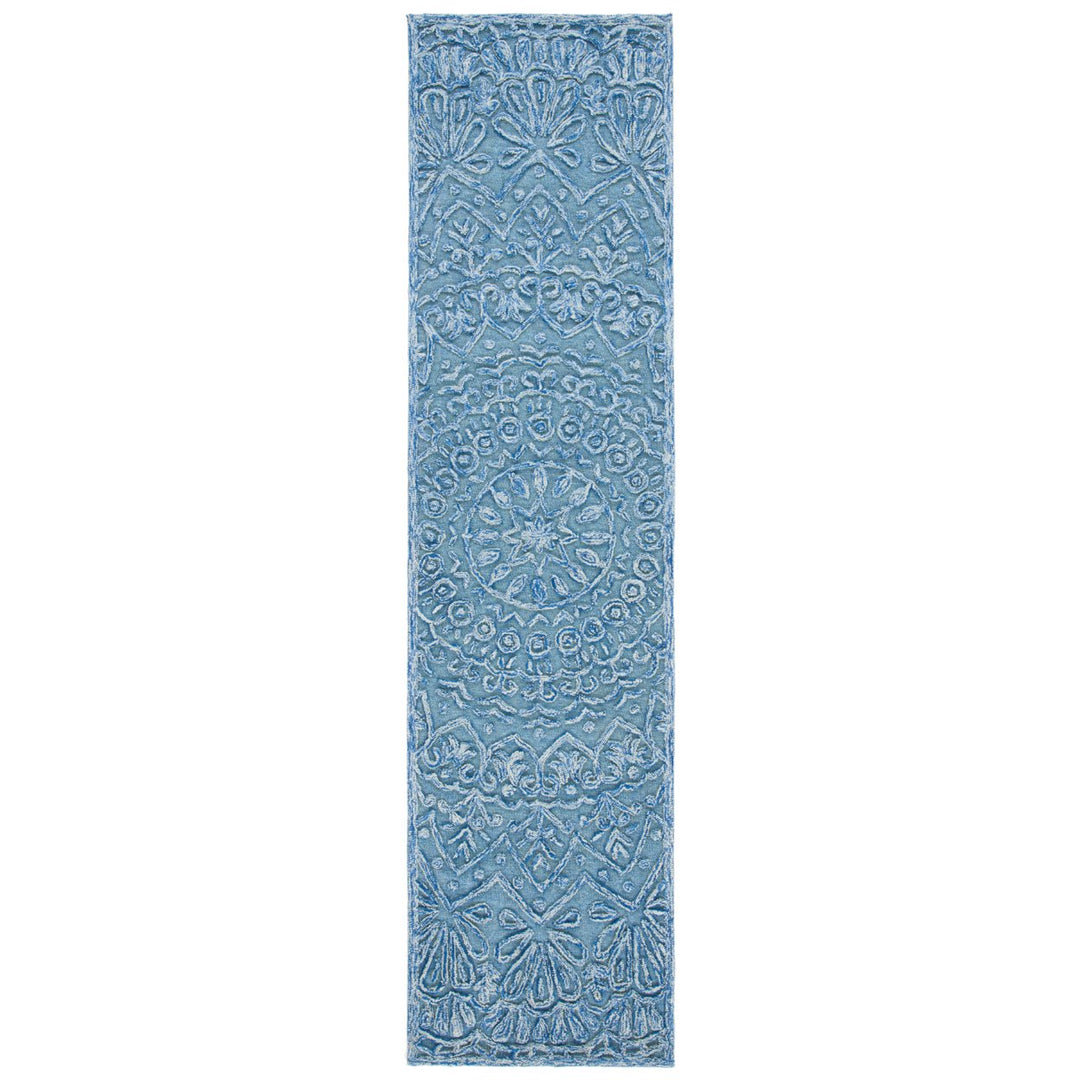 SAFAVIEH Trace Collection TRC601M Blue / Light Green Rug Image 1