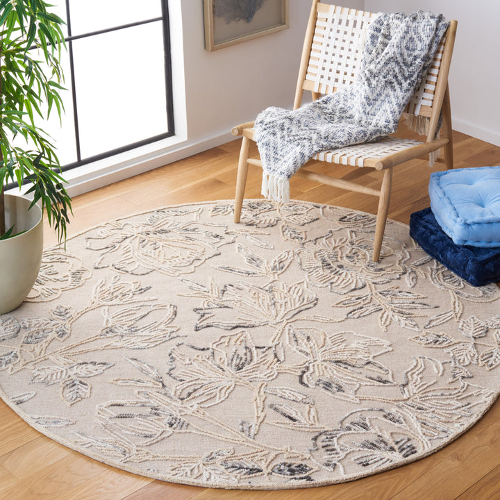 SAFAVIEH Trace TRC803B Handmade Beige / Grey Rug Image 2