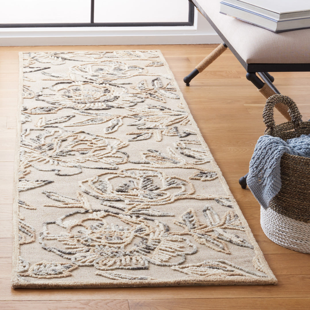 SAFAVIEH Trace TRC803B Handmade Beige / Grey Rug Image 3