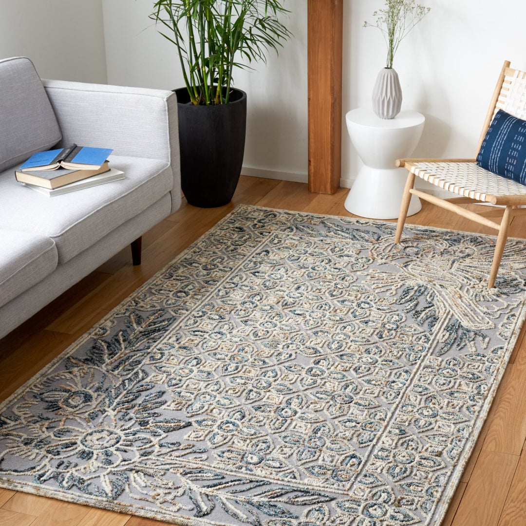 SAFAVIEH Trace TRC801F Handmade Grey / Beige Rug Image 1