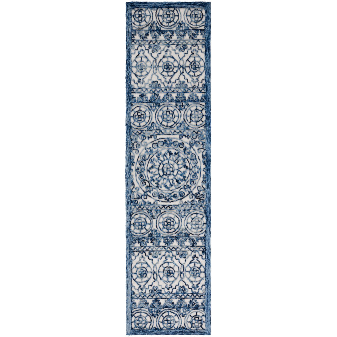 SAFAVIEH Trace TRC701N Handmade Navy / Ivory Rug Image 1