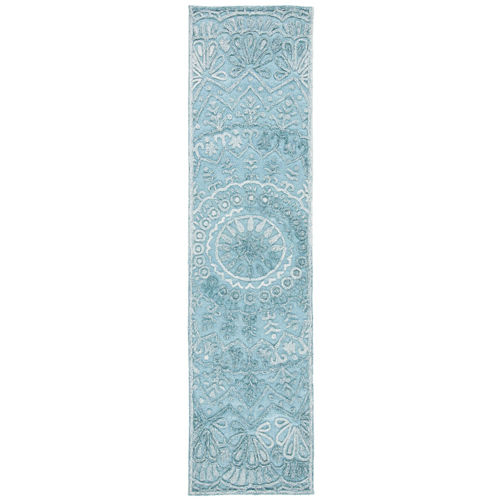 SAFAVIEH Trace Collection TRC601K Turquoise / Green Rug Image 11