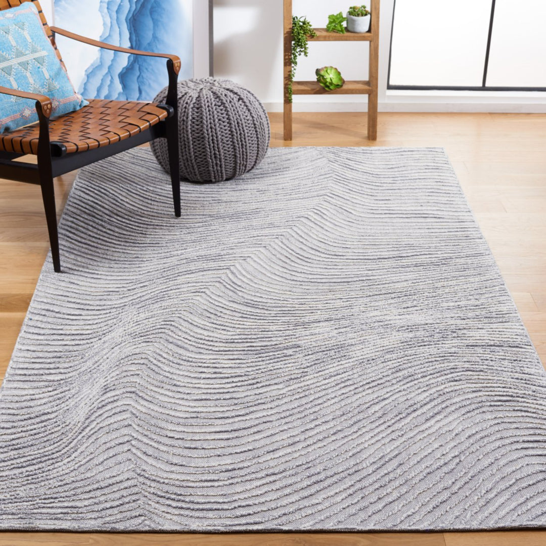 SAFAVIEH Trace TRC901F Handmade Grey / Ivory Rug Image 1