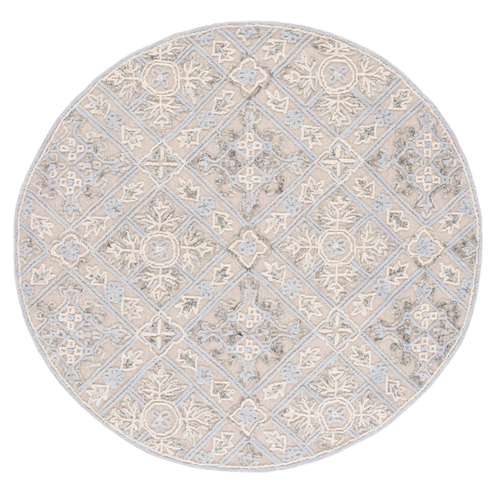 SAFAVIEH Trace TRC802B Handmade Beige / Silver Rug Image 1