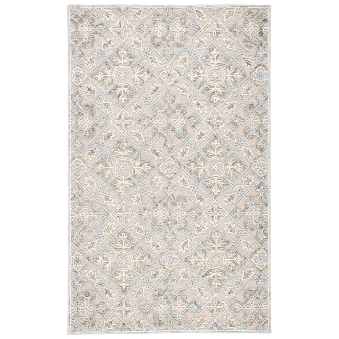 SAFAVIEH Trace TRC802B Handmade Beige / Silver Rug Image 1