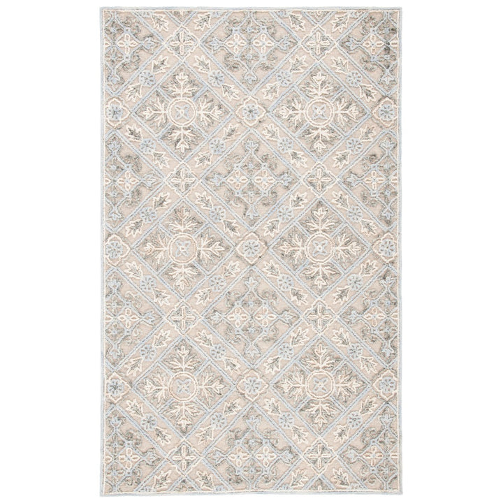 SAFAVIEH Trace TRC802B Handmade Beige / Silver Rug Image 1