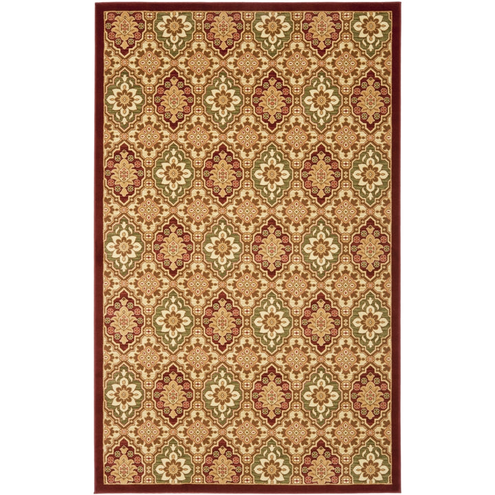 SAFAVIEH Treasures Collection TRE217-4012 Red / Ivory Rug Image 1