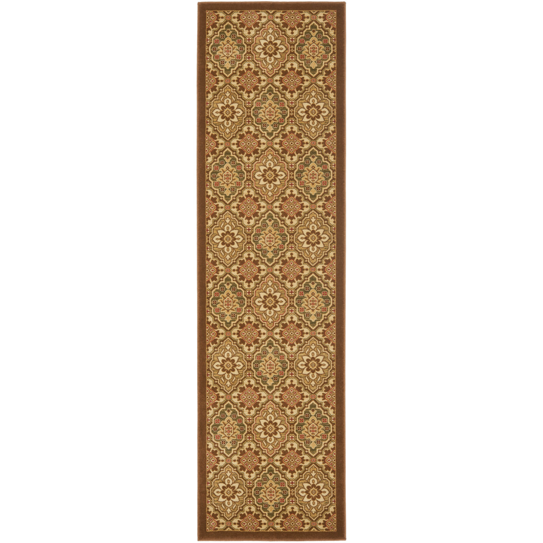 SAFAVIEH Treasures Collection TRE217-2511 Brown/Creme Rug Image 2