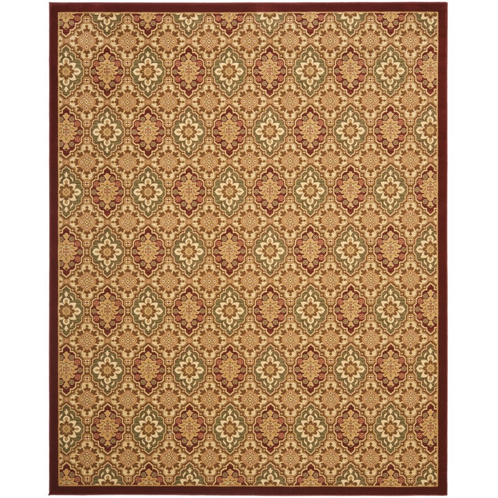 SAFAVIEH Treasures Collection TRE217-4012 Red / Ivory Rug Image 1