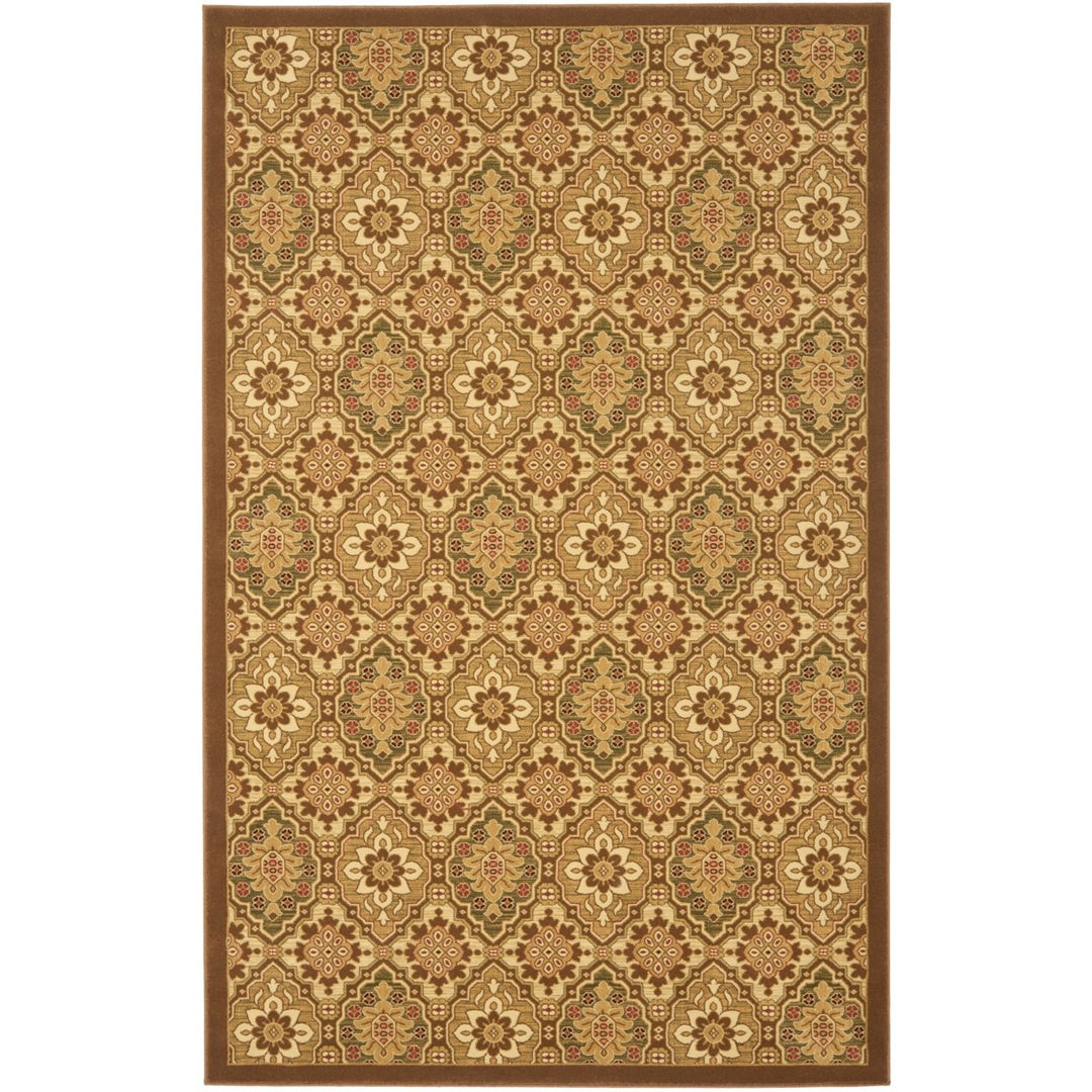 SAFAVIEH Treasures Collection TRE217-2511 Brown/Creme Rug Image 1