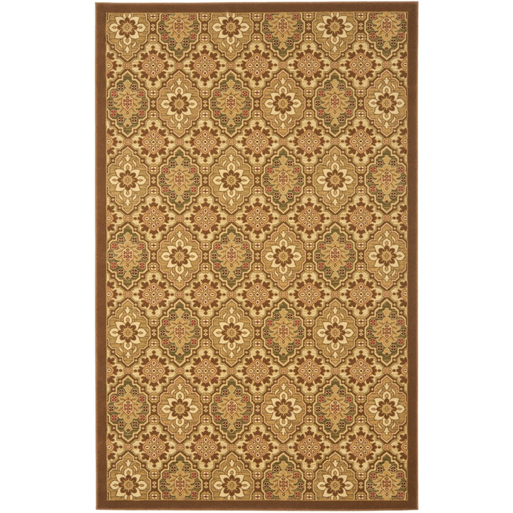 SAFAVIEH Treasures Collection TRE217-2511 Brown/Creme Rug Image 1