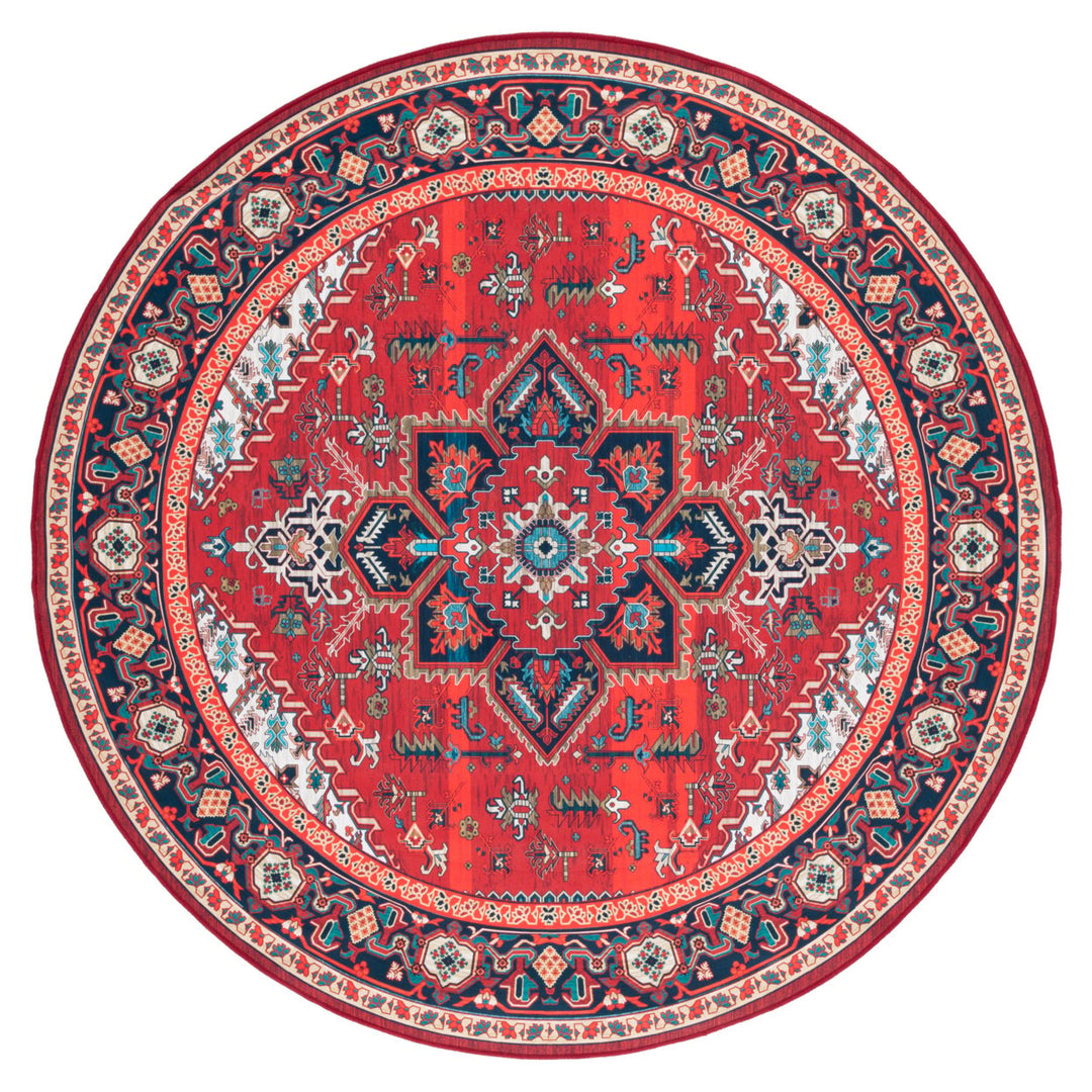 SAFAVIEH Tucson Collection TSN101Q Red / Blue Rug Image 1