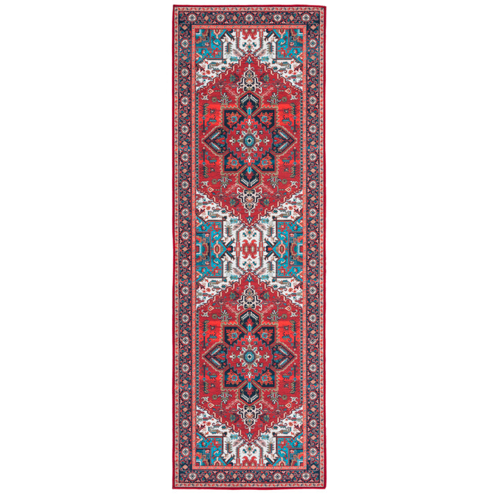 SAFAVIEH Tucson Collection TSN101Q Red / Blue Rug Image 2