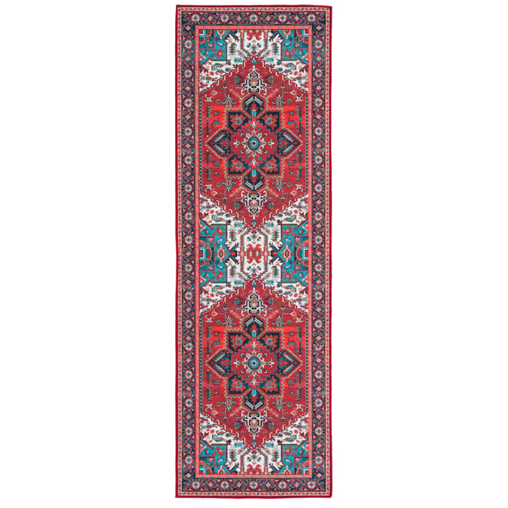 SAFAVIEH Tucson Collection TSN101Q Red / Blue Rug Image 1