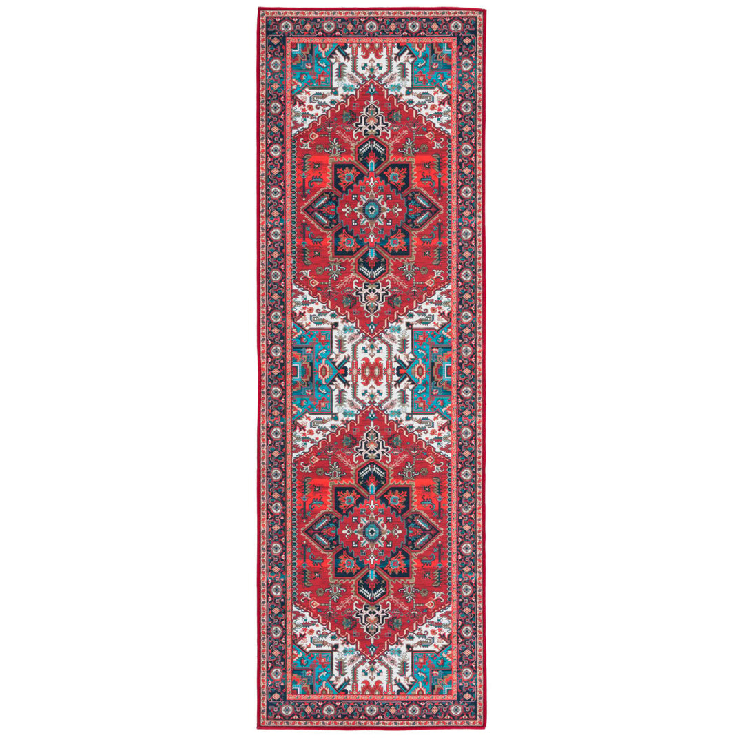 SAFAVIEH Tucson Collection TSN101Q Red / Blue Rug Image 1