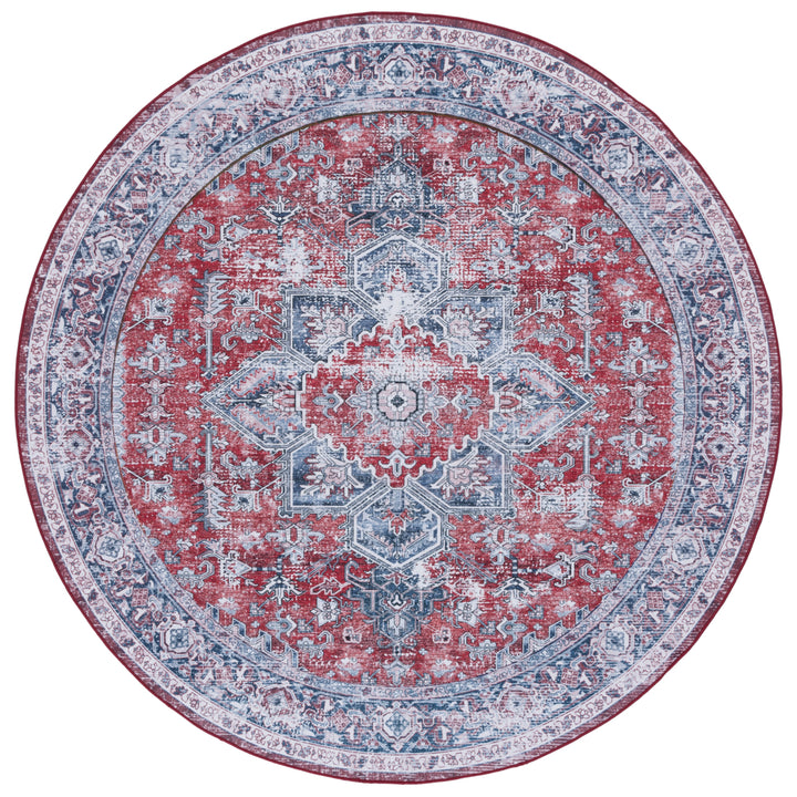 SAFAVIEH Tucson Collection TSN101S Red / Navy Rug Image 5