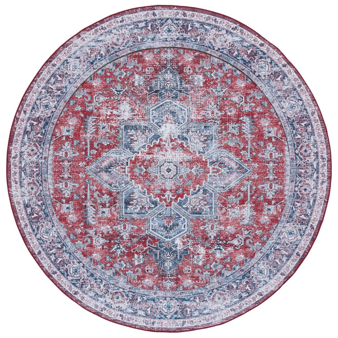 SAFAVIEH Tucson Collection TSN101S Red / Navy Rug Image 1