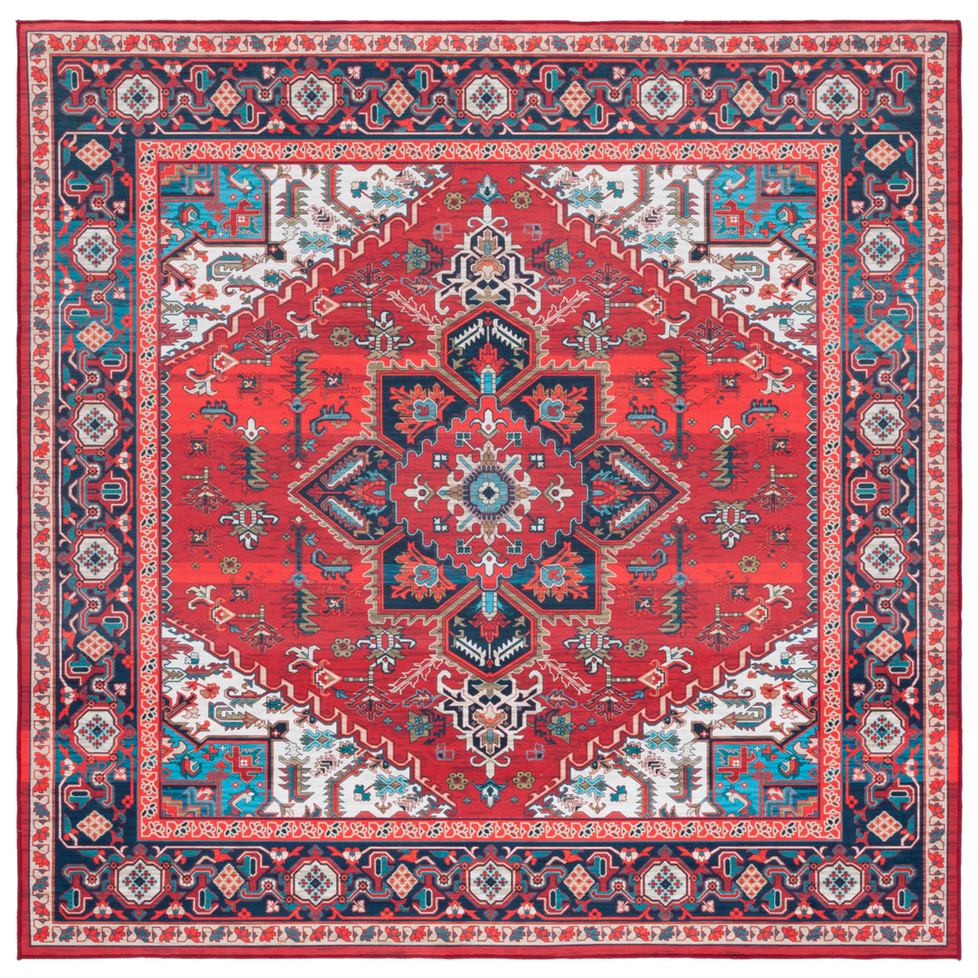 SAFAVIEH Tucson Collection TSN101Q Red / Blue Rug Image 5