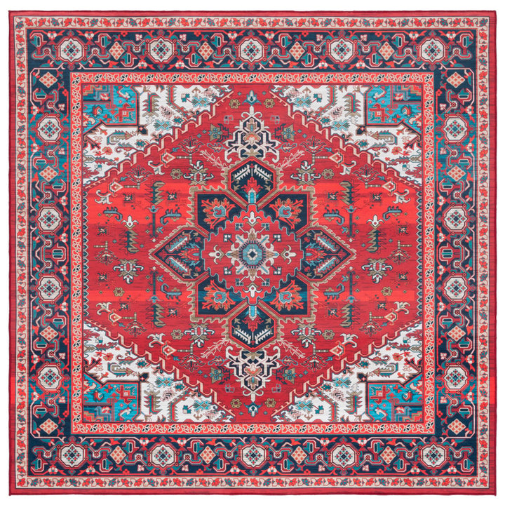 SAFAVIEH Tucson Collection TSN101Q Red / Blue Rug Image 1