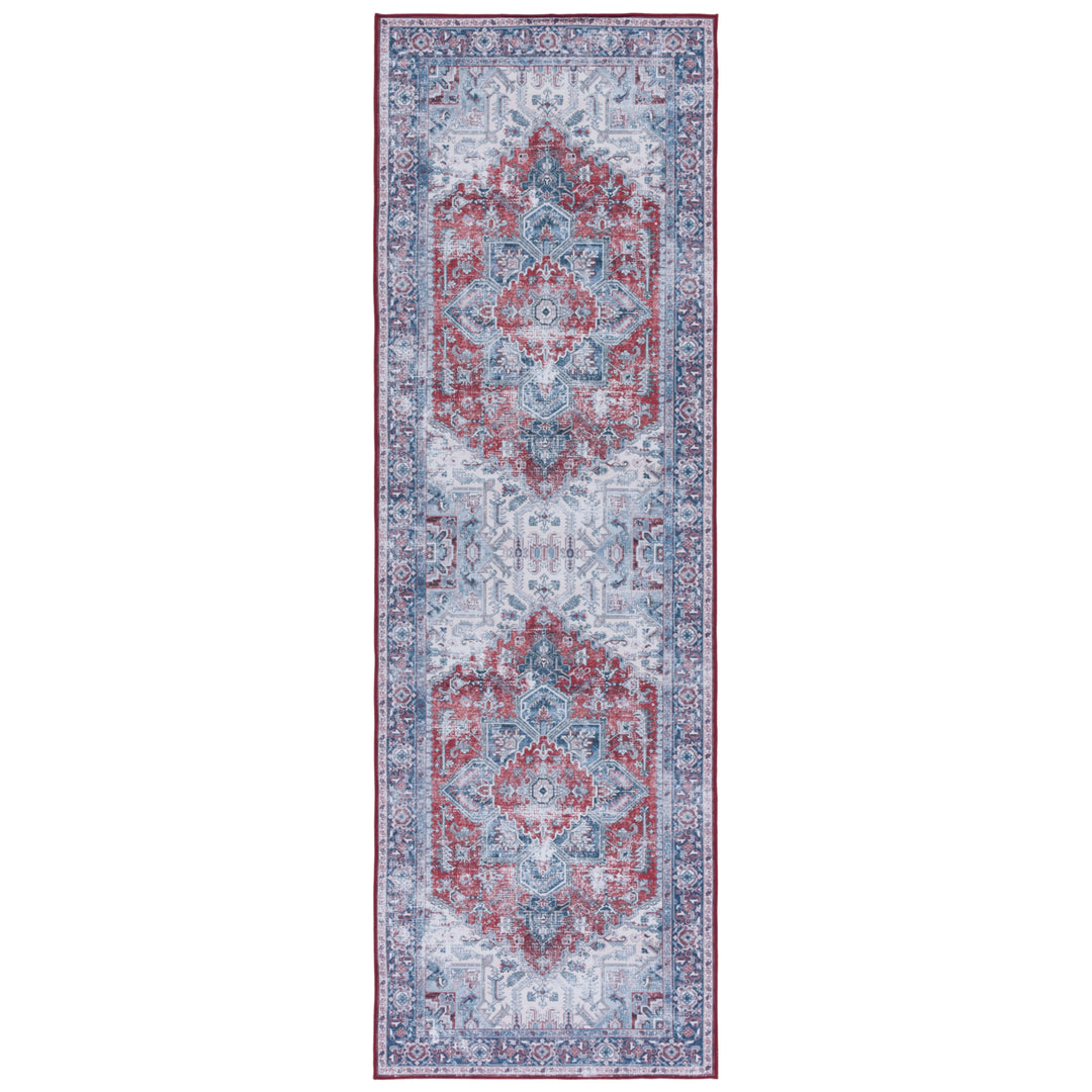 SAFAVIEH Tucson Collection TSN101S Red / Navy Rug Image 6