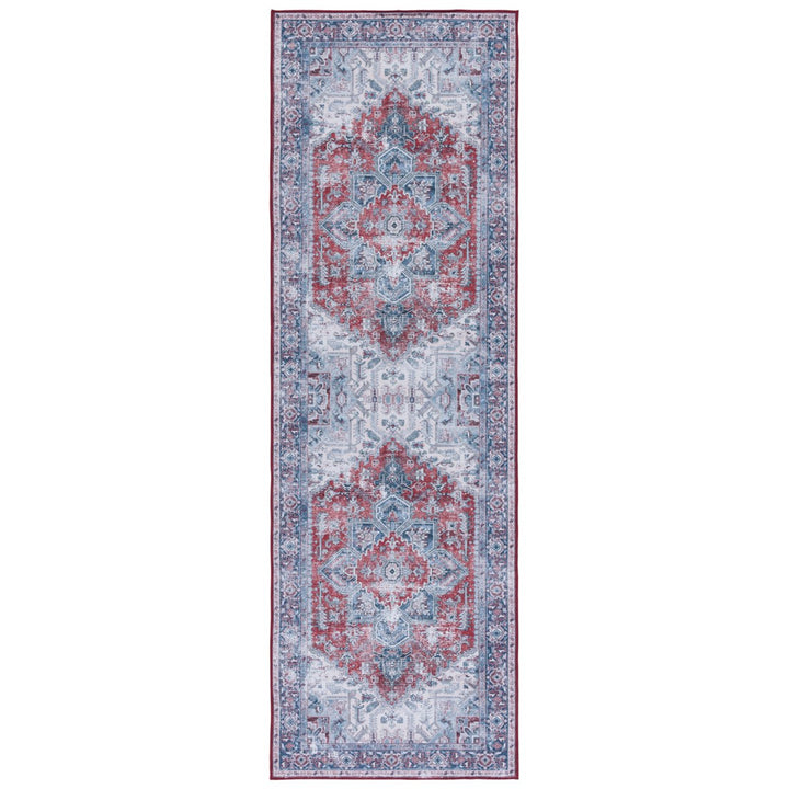 SAFAVIEH Tucson Collection TSN101S Red / Navy Rug Image 1